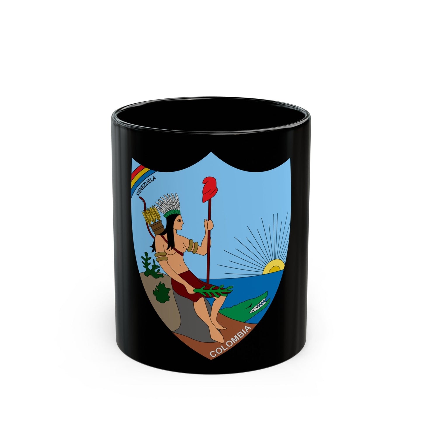 Coat of arms of Venezuela (1811) - Black Coffee Mug-11oz-The Sticker Space