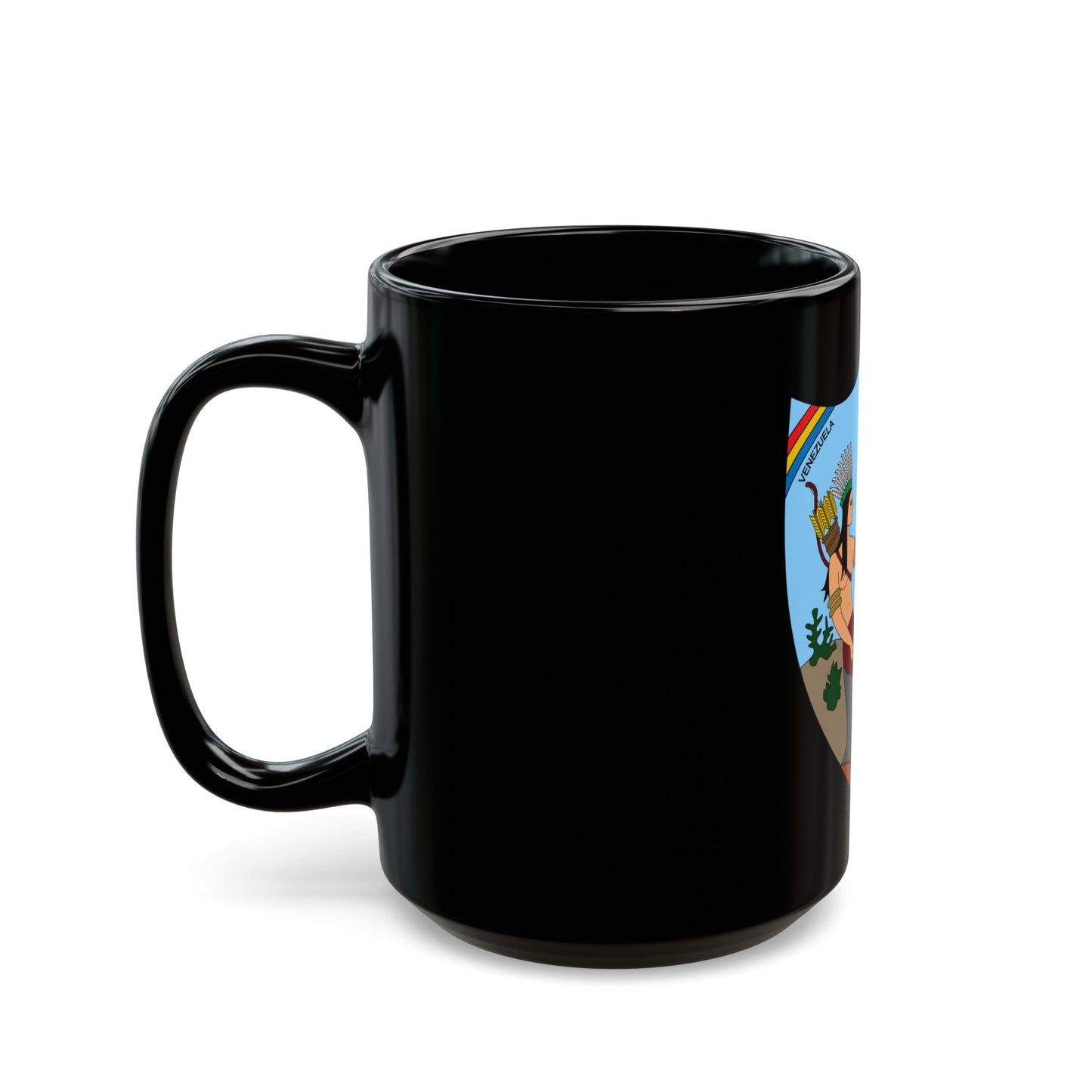 Coat of arms of Venezuela (1811) - Black Coffee Mug-The Sticker Space