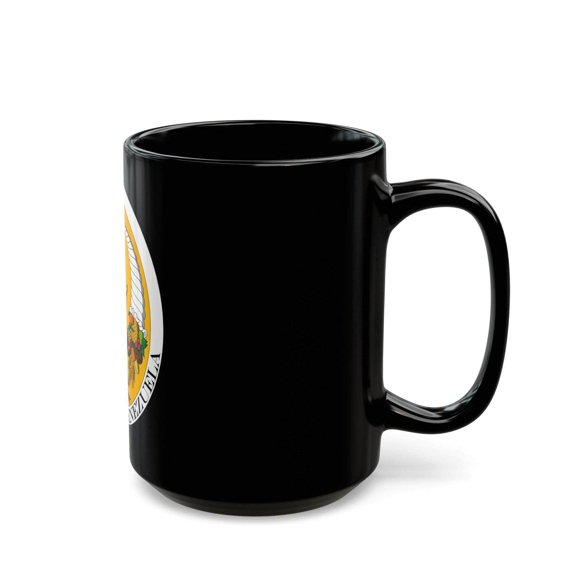 Coat of arms of Venezuela (1830-1836) - Black Coffee Mug-The Sticker Space