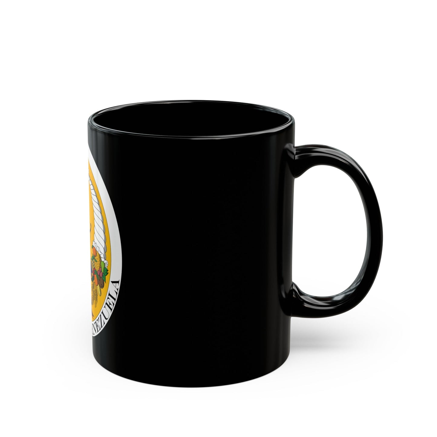 Coat of arms of Venezuela (1830-1836) - Black Coffee Mug-The Sticker Space