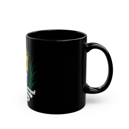 Coat of arms of Venezuela (1871) - Black Coffee Mug-The Sticker Space