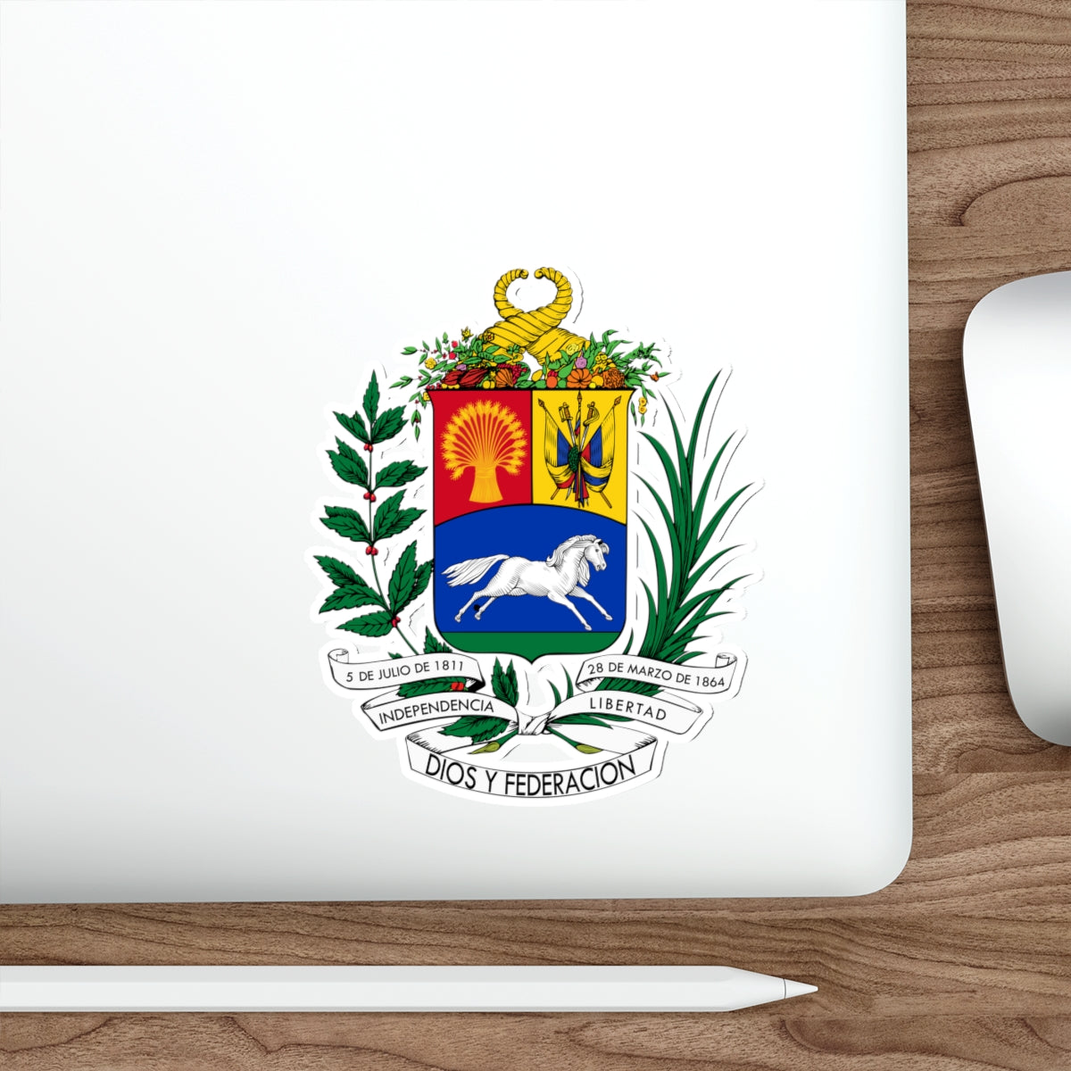 Coat of arms of Venezuela (1871) STICKER Vinyl Die-Cut Decal-The Sticker Space