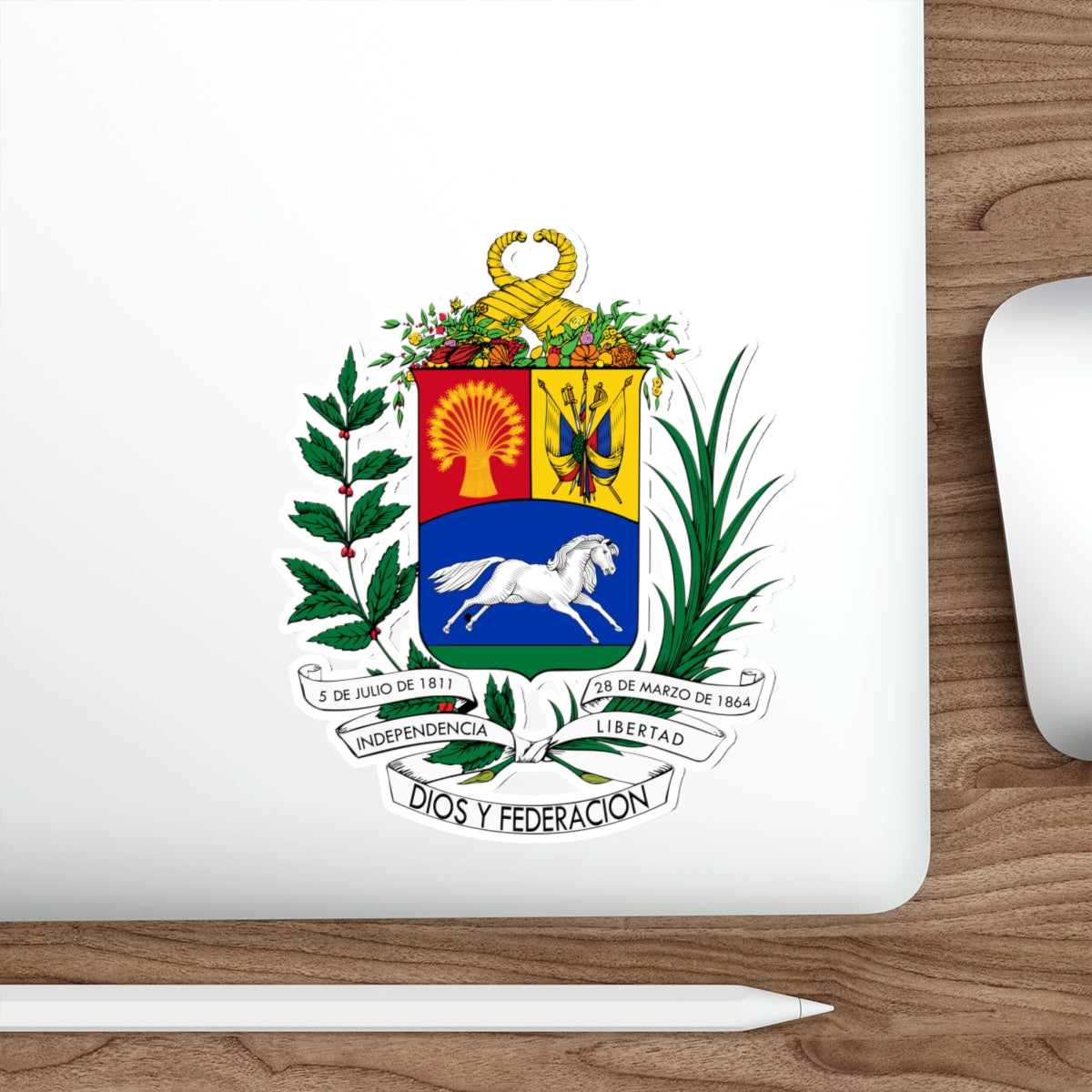 Coat of arms of Venezuela (1871) STICKER Vinyl Die-Cut Decal-The Sticker Space