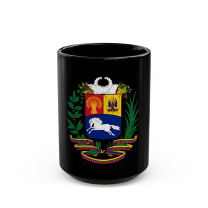 Coat of arms of Venezuela - Black Coffee Mug-15oz-The Sticker Space