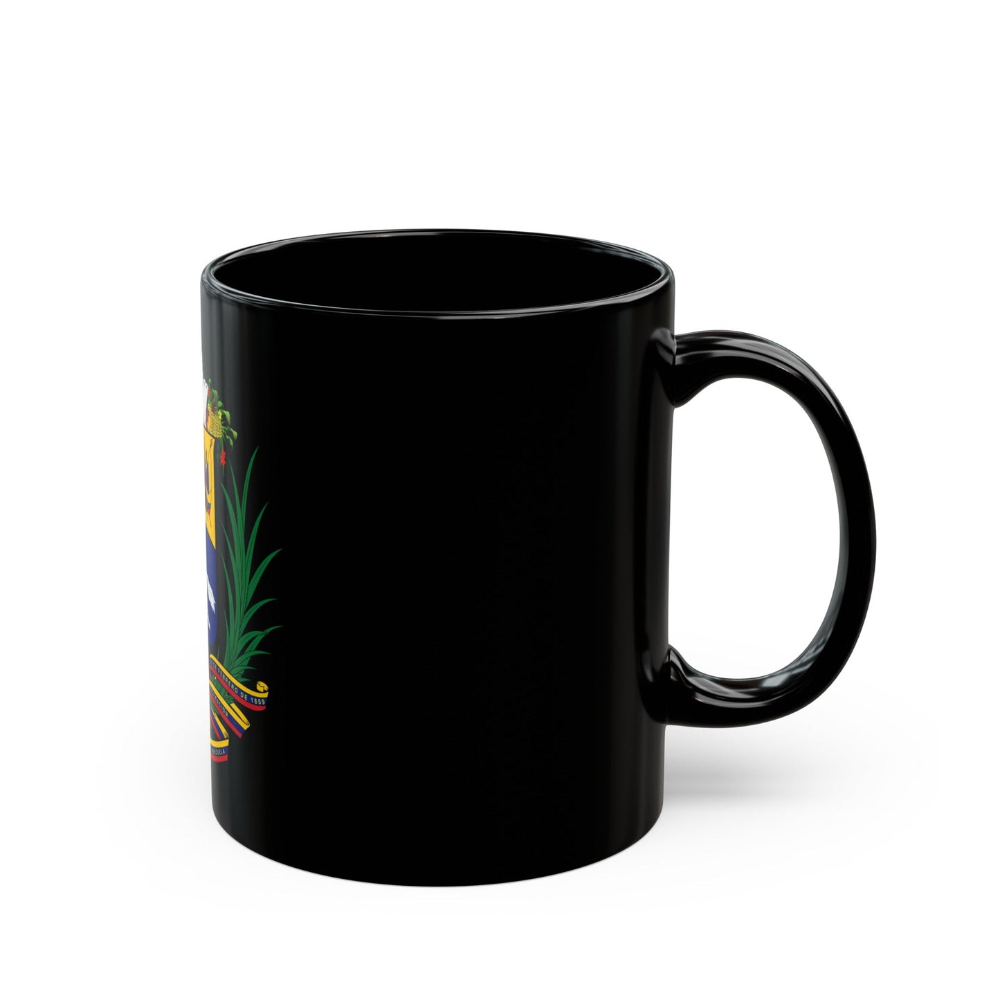 Coat of arms of Venezuela - Black Coffee Mug-The Sticker Space