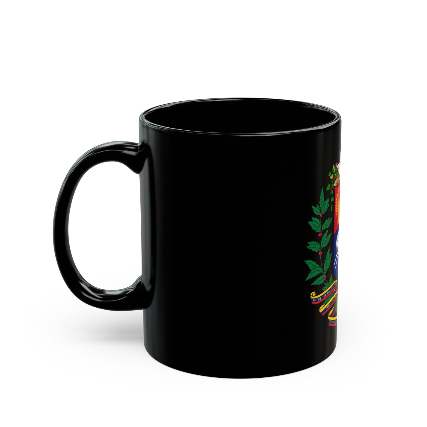 Coat of arms of Venezuela - Black Coffee Mug-The Sticker Space