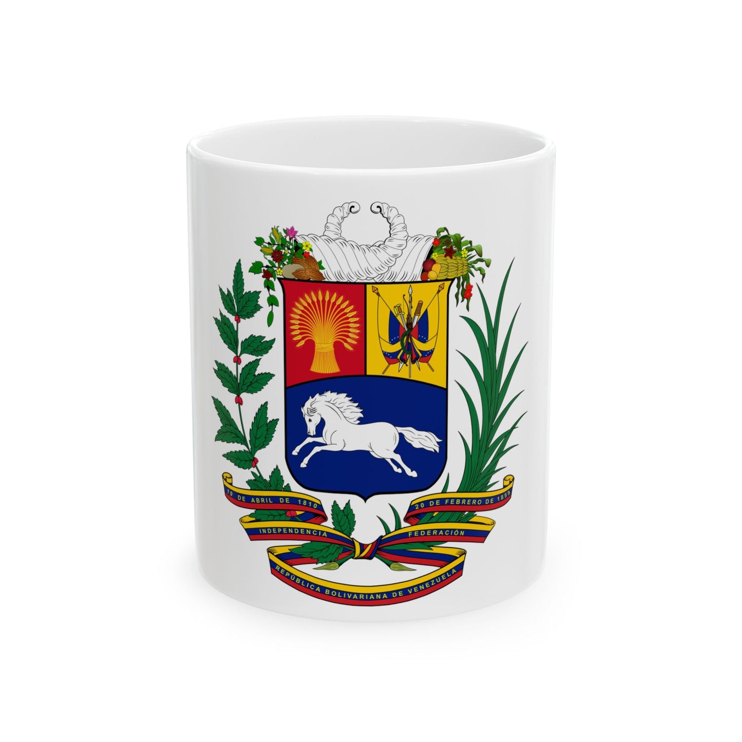 Coat of arms of Venezuela - White Coffee Mug