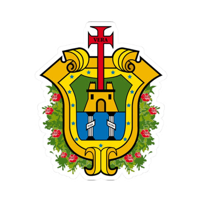 Coat of arms of Veracruz (Mexico) (Coat of Arms) STICKER Vinyl Kiss-Cut Decal 2 Inch White - The Sticker Space