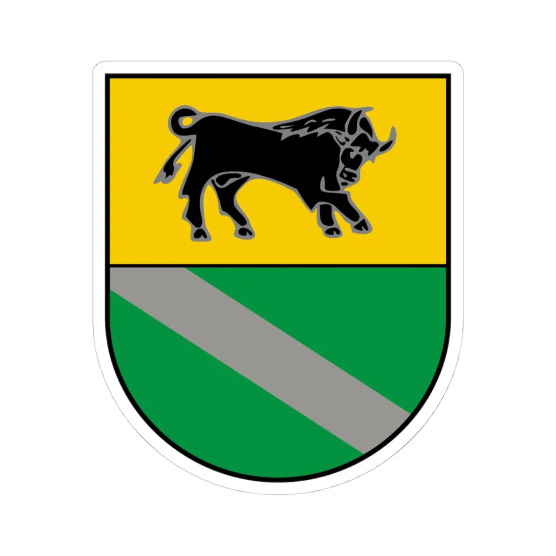 Coat of Arms of Verkhnodniprovsk (Ukraine) (Coat of Arms) STICKER Vinyl Kiss-Cut Decal 4 Inch White - The Sticker Space