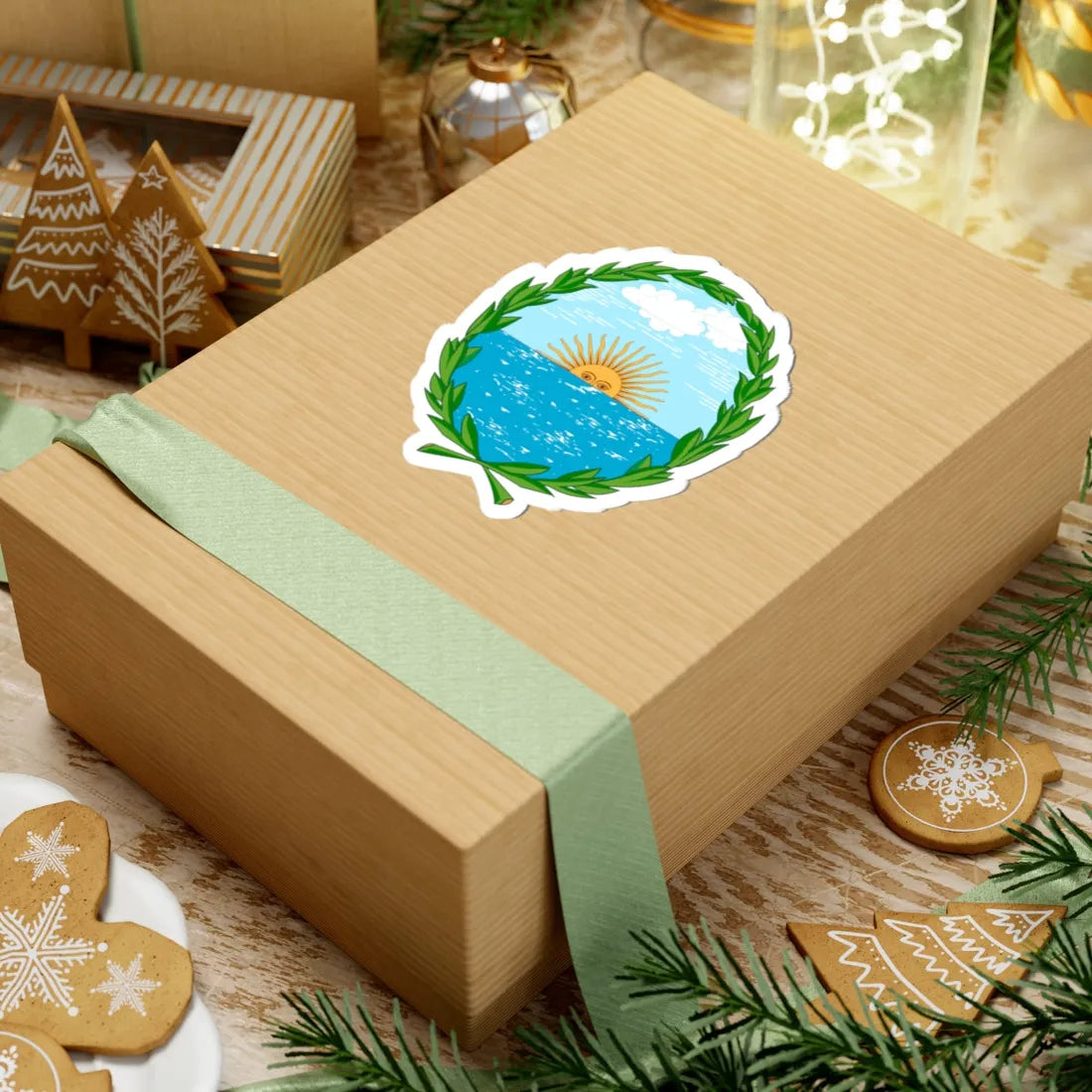 Coat of arms of Vicente López (Argentina) (Coat of Arms) STICKER Vinyl Kiss-Cut Decal - The Sticker Space