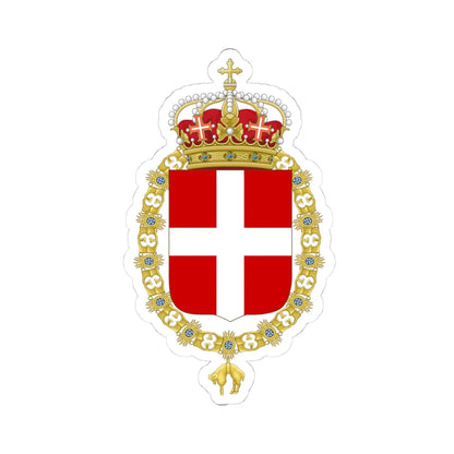 Coat of Arms of Victor Emmanuel II and Umberto I of Italy Order of the Golden Fleece (Austria) (Coat of Arms) STICKER Vinyl Kiss-Cut Decal 4 Inch White - The Sticker Space
