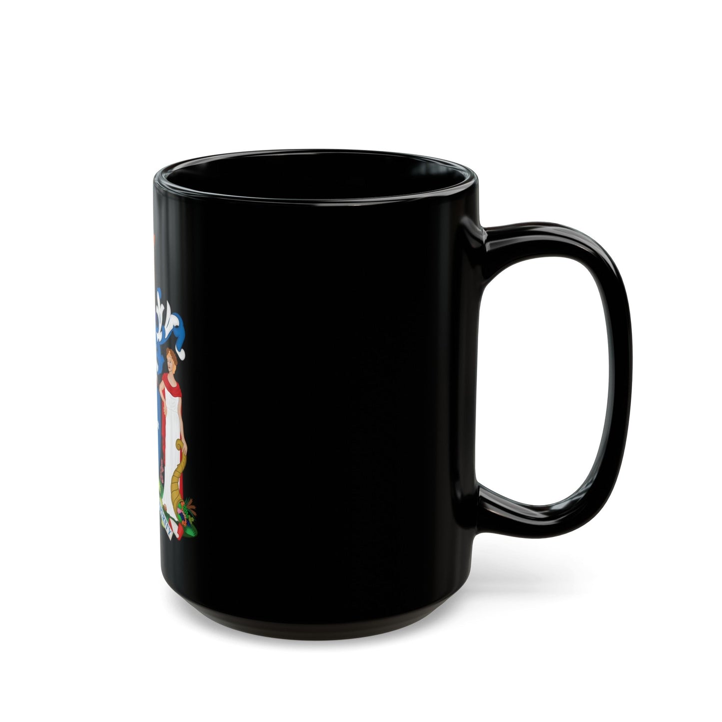 Coat of Arms of Victoria - Black Coffee Mug-The Sticker Space