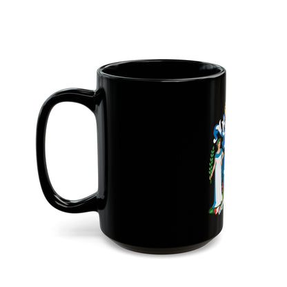 Coat of Arms of Victoria - Black Coffee Mug-The Sticker Space