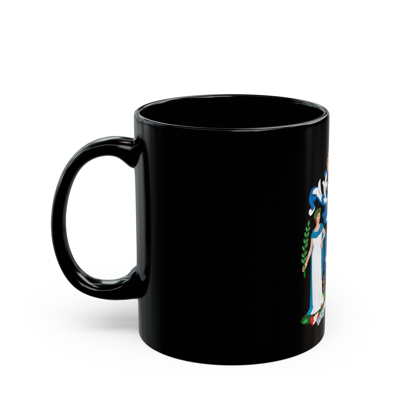 Coat of Arms of Victoria - Black Coffee Mug-The Sticker Space