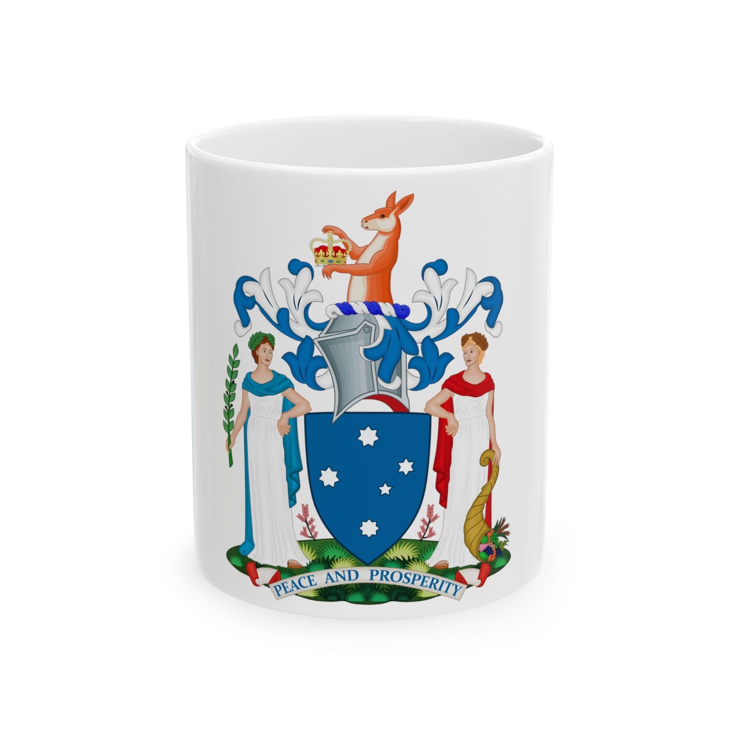 Coat of Arms of Victoria - White Coffee Mug