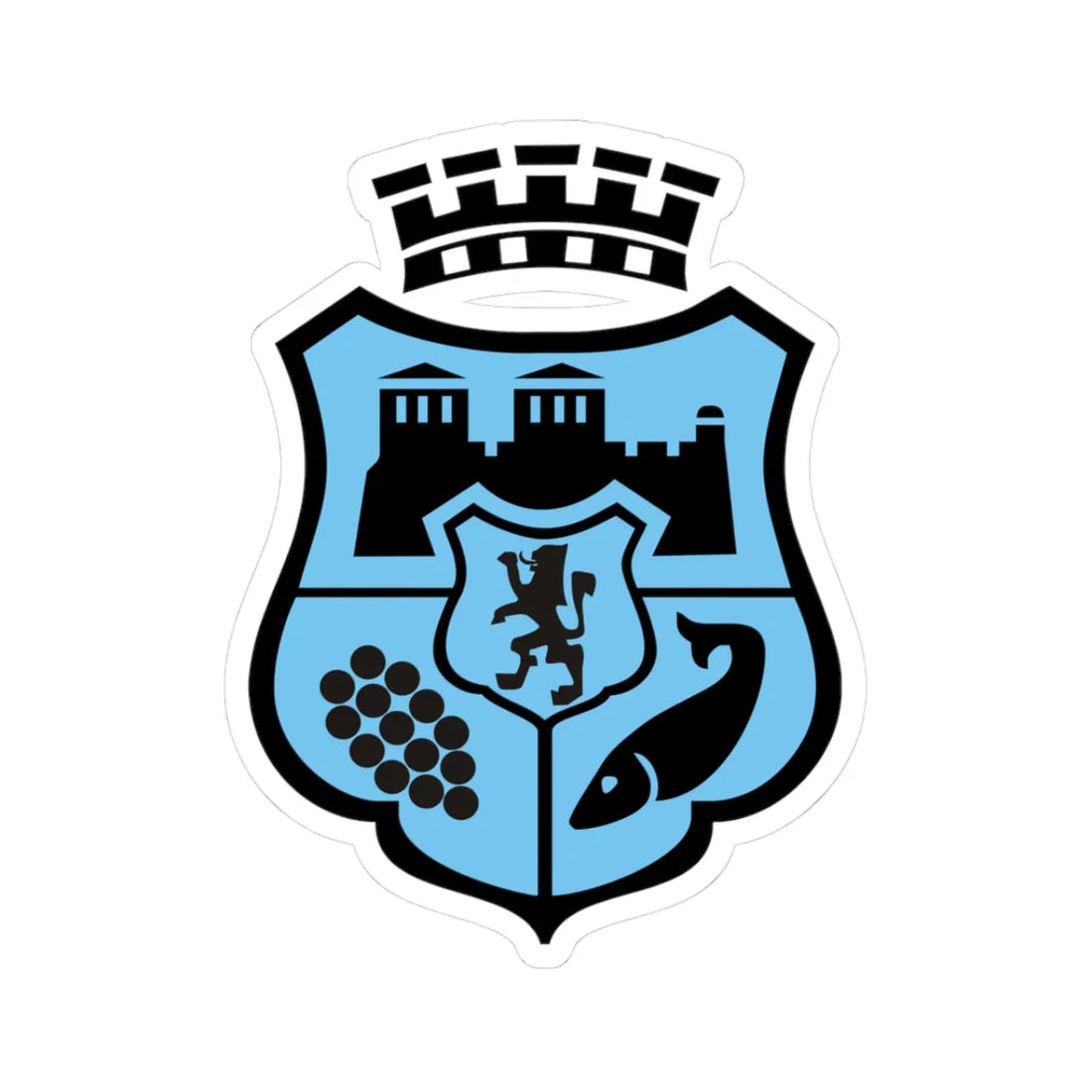 Coat of arms of Vidin (Bulgaria) (Coat of Arms) STICKER Vinyl Kiss-Cut Decal 3 Inch White - The Sticker Space