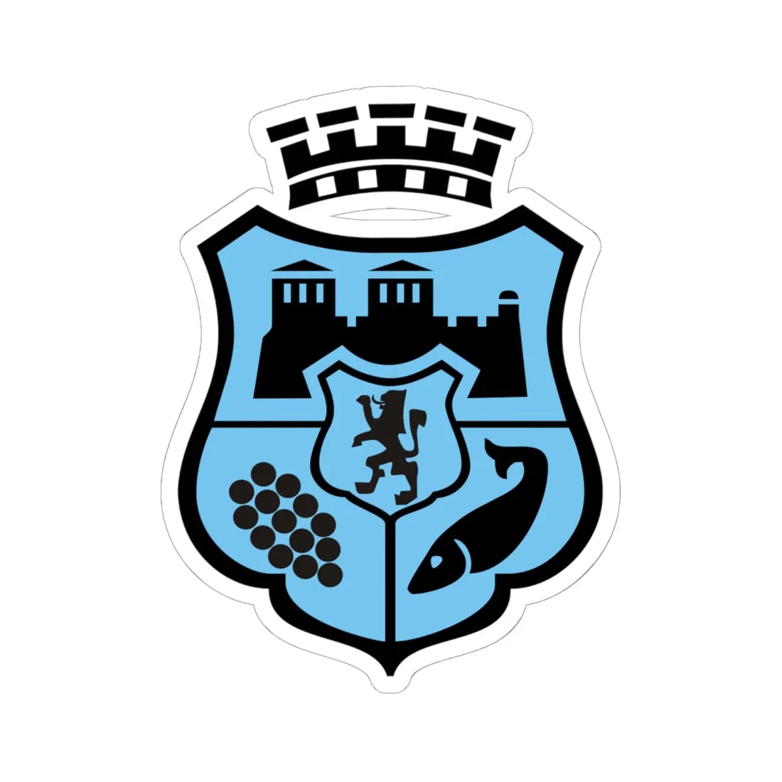 Coat of arms of Vidin (Bulgaria) (Coat of Arms) STICKER Vinyl Kiss-Cut Decal 6 Inch White - The Sticker Space