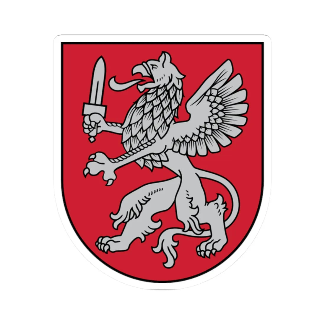 Coat of arms of Vidzeme (Latvia) (Coat of Arms) STICKER Vinyl Kiss-Cut Decal 2 Inch White - The Sticker Space