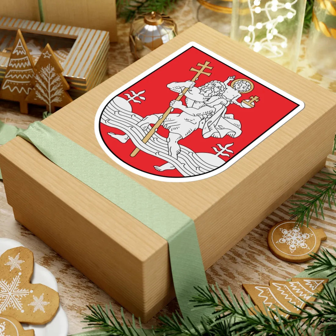 Coat of Arms of Vilnius (Lithuania) (Coat of Arms) STICKER Vinyl Kiss-Cut Decal - The Sticker Space