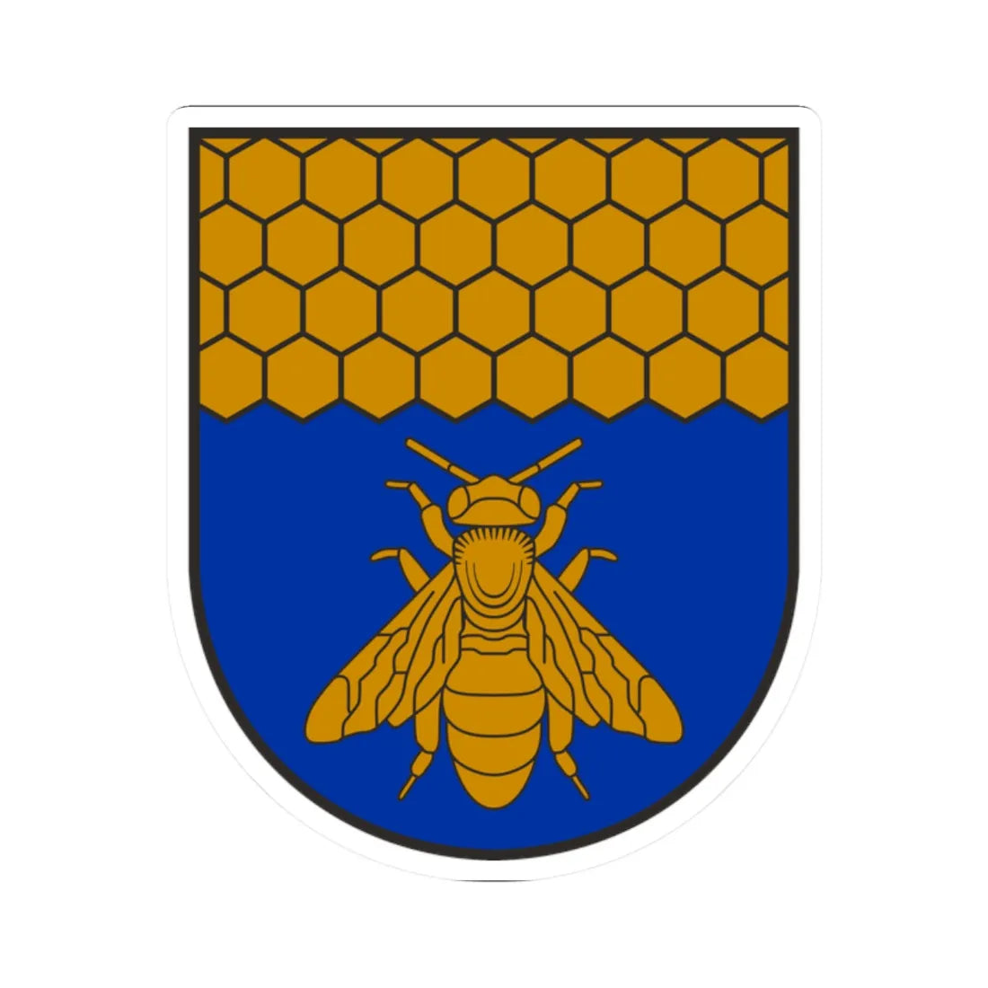 Coat of Arms of Viļāni (Latvia) (Coat of Arms) STICKER Vinyl Kiss-Cut Decal 2 Inch White - The Sticker Space