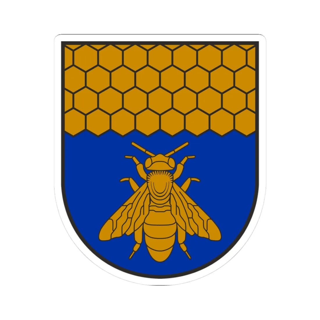 Coat of Arms of Viļāni (Latvia) (Coat of Arms) STICKER Vinyl Kiss-Cut Decal 3 Inch White - The Sticker Space