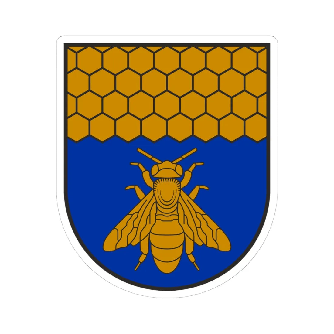 Coat of Arms of Viļāni (Latvia) (Coat of Arms) STICKER Vinyl Kiss-Cut Decal 4 Inch White - The Sticker Space