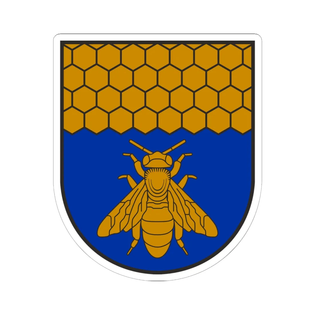 Coat of Arms of Viļāni (Latvia) (Coat of Arms) STICKER Vinyl Kiss-Cut Decal 6 Inch White - The Sticker Space