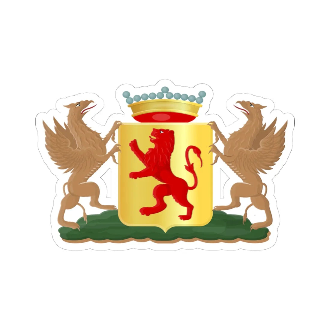 Coat of arms of Vlaardingen (Netherlands) (Coat of Arms) STICKER Vinyl Kiss-Cut Decal 4 Inch White - The Sticker Space