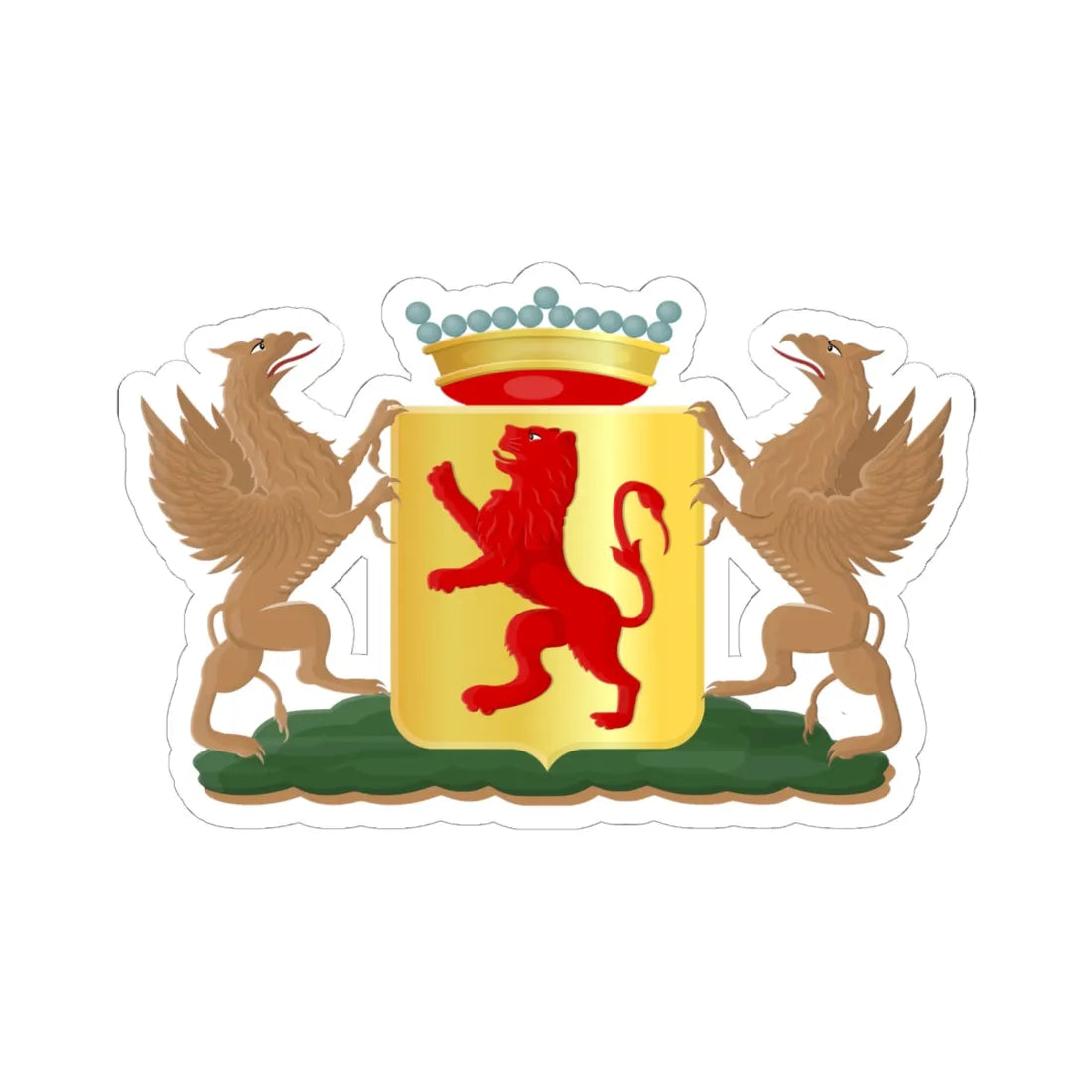 Coat of arms of Vlaardingen (Netherlands) (Coat of Arms) STICKER Vinyl Kiss-Cut Decal 6 Inch White - The Sticker Space