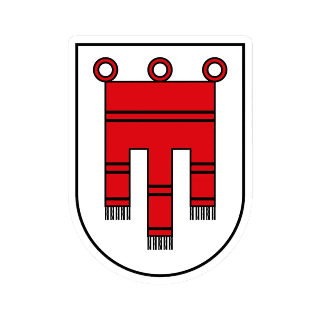 Coat of Arms of Vorarlberg Austria - STICKER Vinyl Kiss-Cut Decal 2 Inch White - The Sticker Space