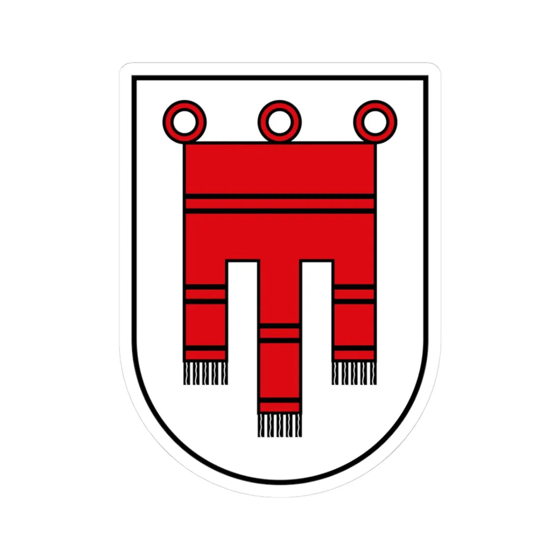 Coat of Arms of Vorarlberg Austria - STICKER Vinyl Kiss-Cut Decal 3 Inch White - The Sticker Space