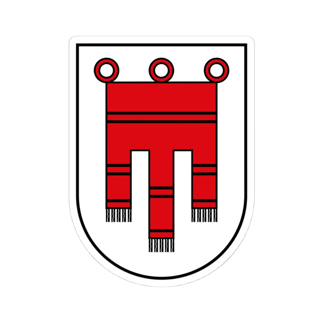 Coat of Arms of Vorarlberg Austria - STICKER Vinyl Kiss-Cut Decal 4 Inch White - The Sticker Space