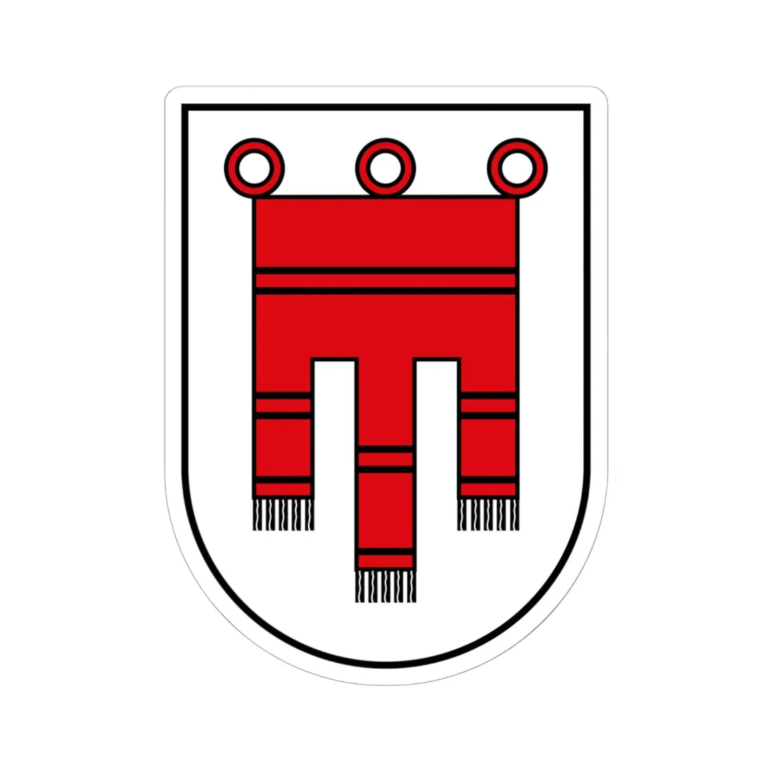 Coat of Arms of Vorarlberg Austria - STICKER Vinyl Kiss-Cut Decal 6 Inch White - The Sticker Space
