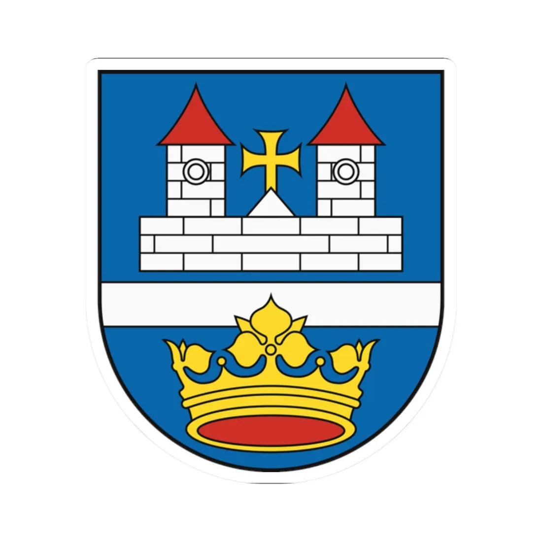 Coat of Arms of Vrakuňa (Slovakia) (Coat of Arms) STICKER Vinyl Kiss-Cut Decal 2 Inch White - The Sticker Space