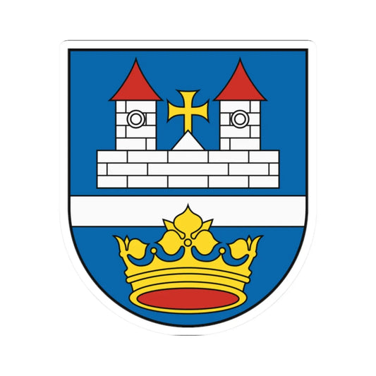 Coat of Arms of Vrakuňa (Slovakia) (Coat of Arms) STICKER Vinyl Kiss-Cut Decal 2 Inch White - The Sticker Space