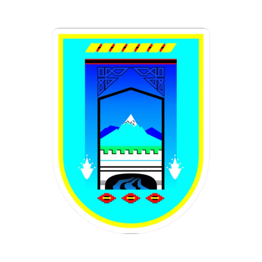 Coat of arms of Vrapčište Municipality (North Macedonia) (Coat of Arms) STICKER Vinyl Kiss-Cut Decal 2 Inch White - The Sticker Space