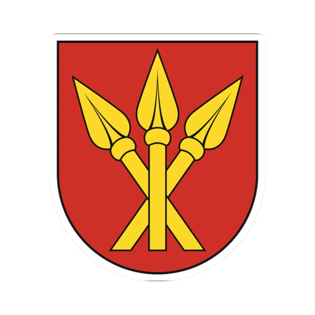 Coat of Arms of Vráble (Slovakia) (Coat of Arms) STICKER Vinyl Kiss-Cut Decal 2 Inch White - The Sticker Space