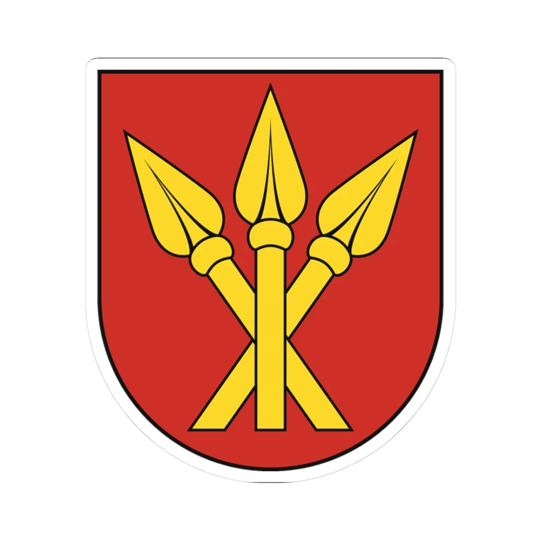 Coat of Arms of Vráble (Slovakia) (Coat of Arms) STICKER Vinyl Kiss-Cut Decal 3 Inch White - The Sticker Space