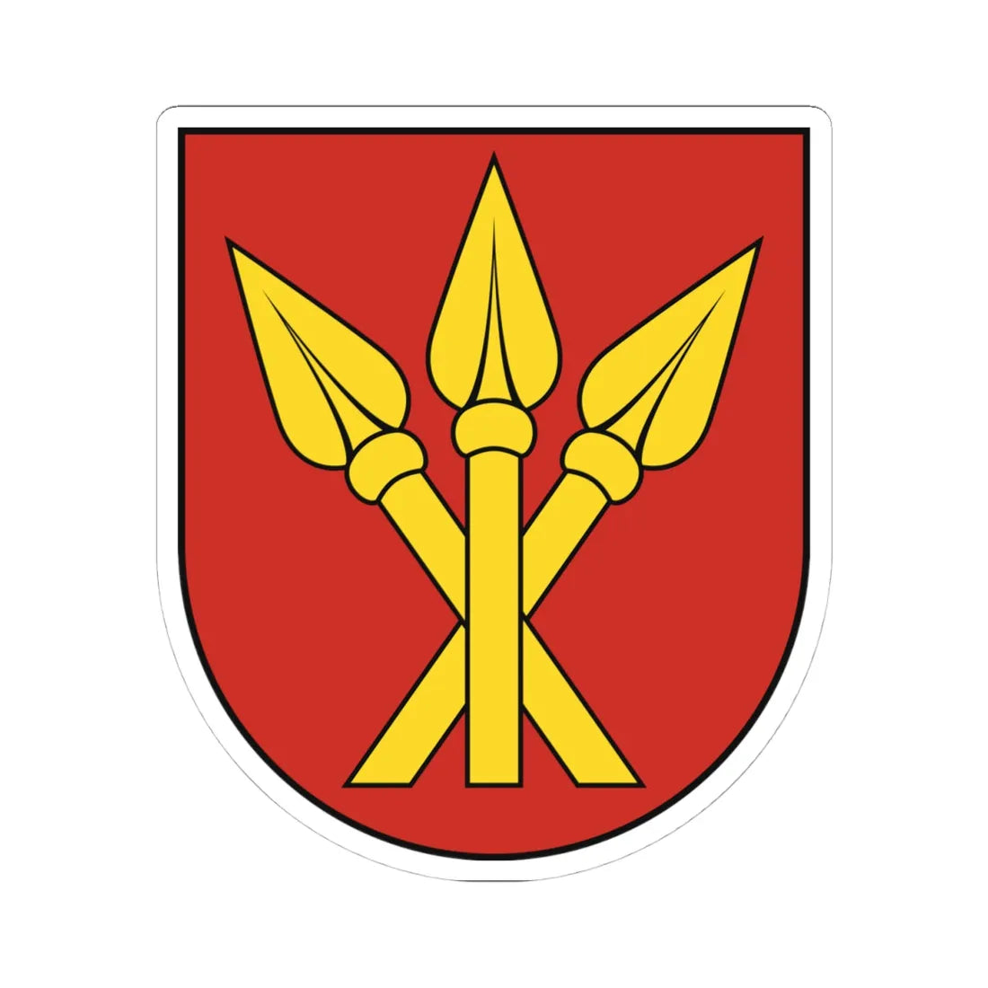 Coat of Arms of Vráble (Slovakia) (Coat of Arms) STICKER Vinyl Kiss-Cut Decal 4 Inch White - The Sticker Space