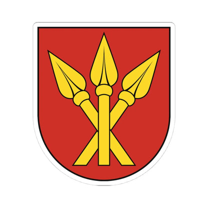 Coat of Arms of Vráble (Slovakia) (Coat of Arms) STICKER Vinyl Kiss-Cut Decal 4 Inch White - The Sticker Space