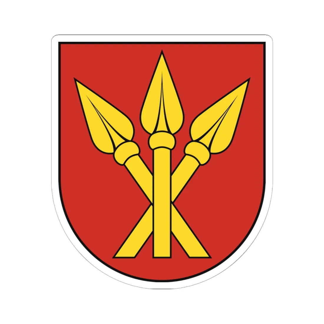 Coat of Arms of Vráble (Slovakia) (Coat of Arms) STICKER Vinyl Kiss-Cut Decal 6 Inch White - The Sticker Space