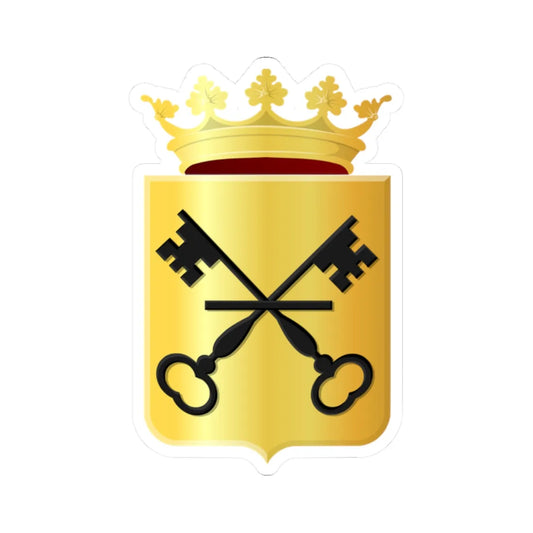 Coat of arms of Waddinxveen (Netherlands) (Coat of Arms) STICKER Vinyl Kiss-Cut Decal 2 Inch White - The Sticker Space