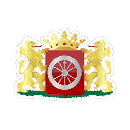 Coat of arms of Wageningen (Netherlands) (Coat of Arms) STICKER Vinyl Kiss-Cut Decal 6 Inch White - The Sticker Space