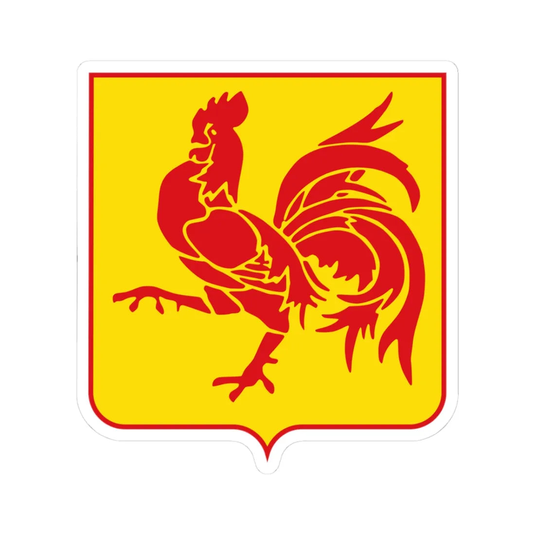 Coat of arms of Wallonia (Belgium) (Coat of Arms) STICKER Vinyl Kiss-Cut Decal 3 Inch White - The Sticker Space