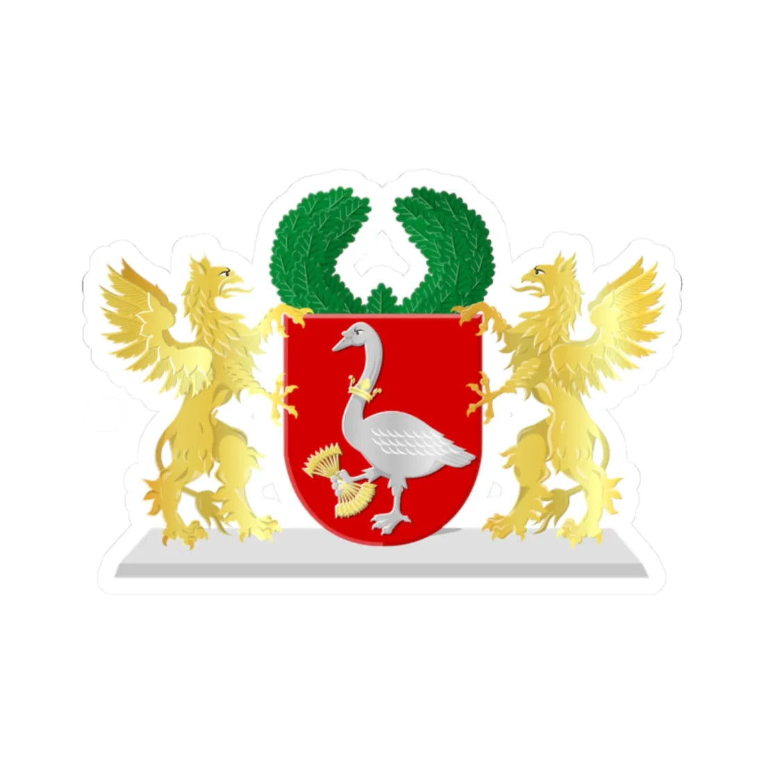 Coat of arms of Waterland (Netherlands) (Coat of Arms) STICKER Vinyl Kiss-Cut Decal 2 Inch White - The Sticker Space