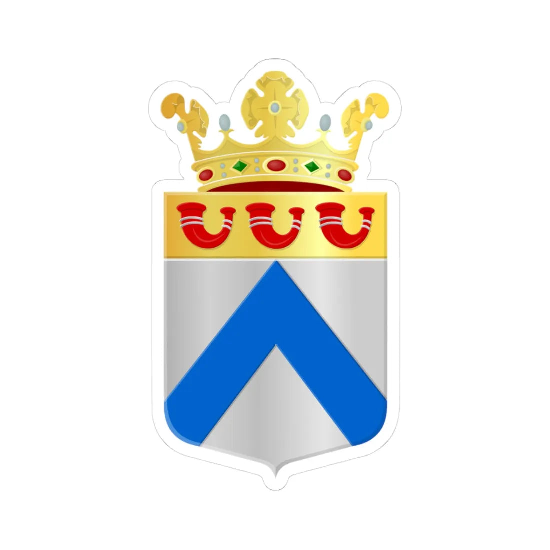 Coat of arms of Weert (Netherlands) (Coat of Arms) STICKER Vinyl Kiss-Cut Decal 3 Inch White - The Sticker Space