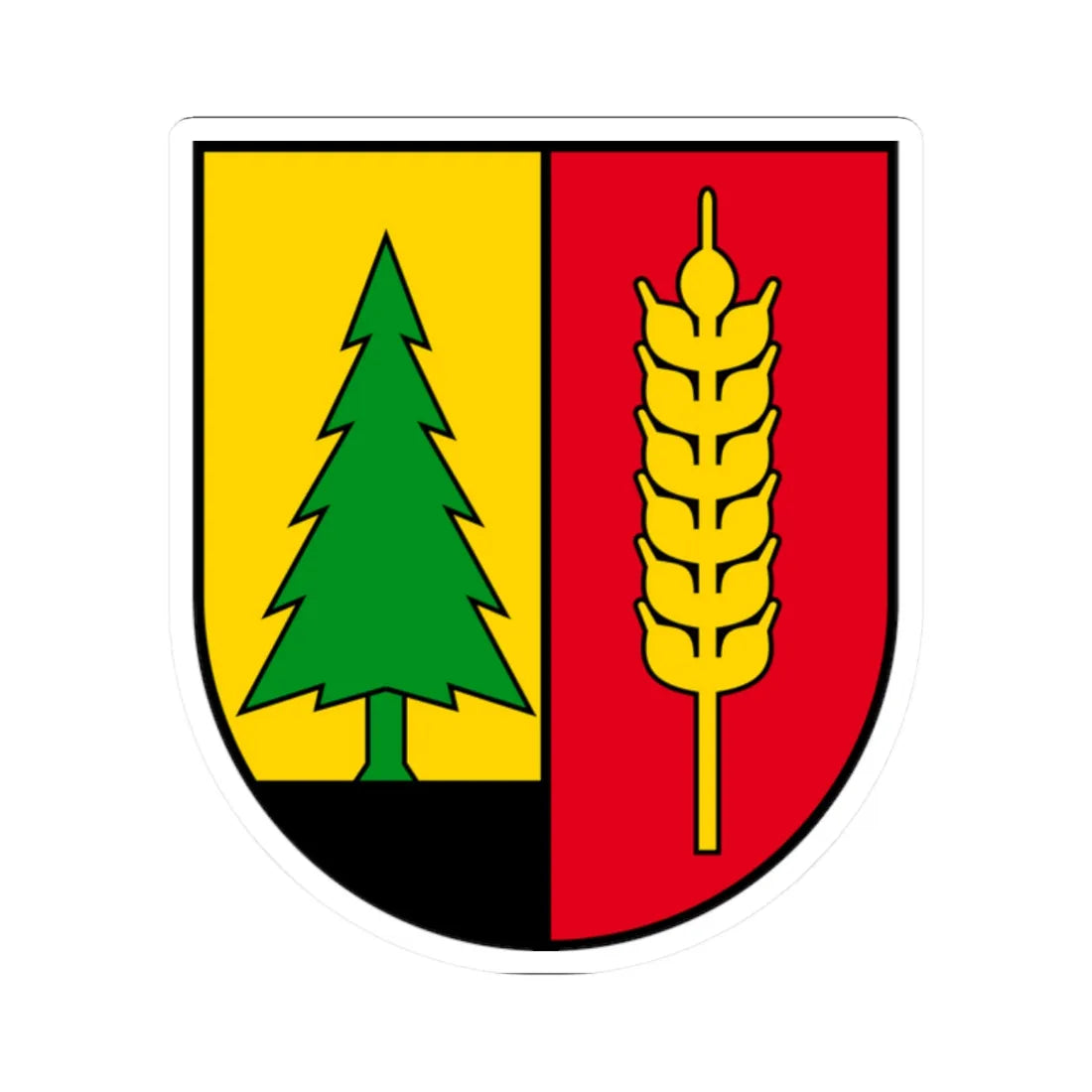 Coat of arms of Wenslingen (Switzerland) (Coat of Arms) STICKER Vinyl Kiss-Cut Decal 2 Inch White - The Sticker Space