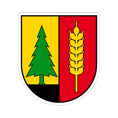 Coat of arms of Wenslingen (Switzerland) (Coat of Arms) STICKER Vinyl Kiss-Cut Decal 6 Inch White - The Sticker Space