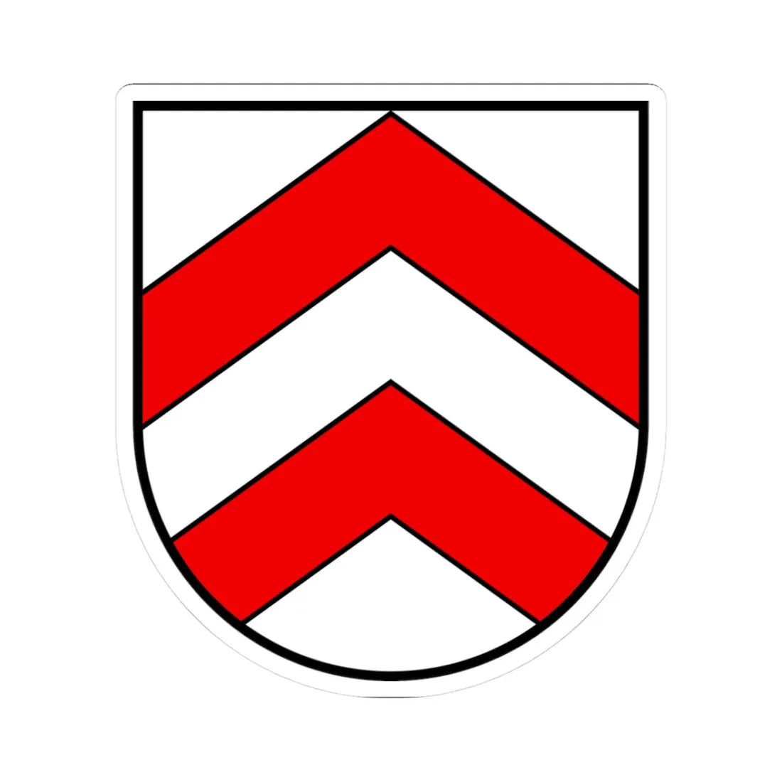 Coat of arms of Werthenstein (Switzerland) (Coat of Arms) STICKER Vinyl Kiss-Cut Decal 3 Inch White - The Sticker Space