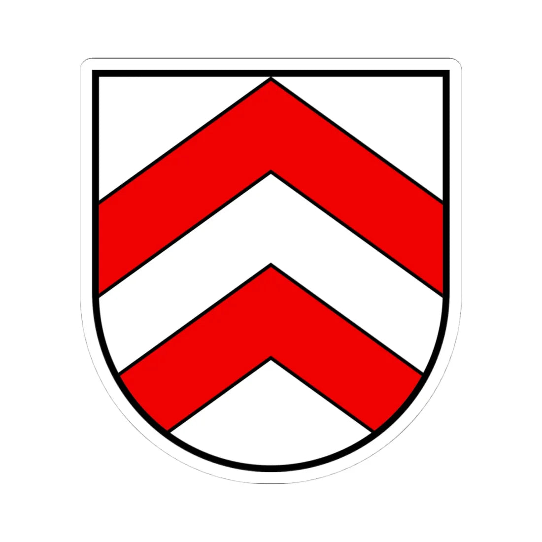 Coat of arms of Werthenstein (Switzerland) (Coat of Arms) STICKER Vinyl Kiss-Cut Decal 4 Inch White - The Sticker Space